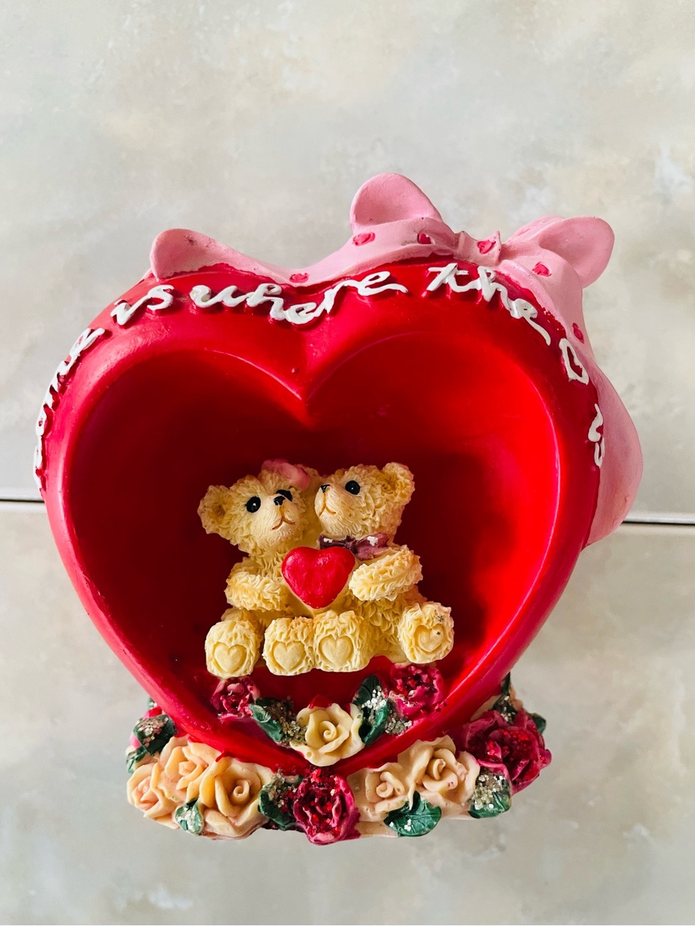 2 Bear inside a heart decor